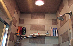shower lighting shelf